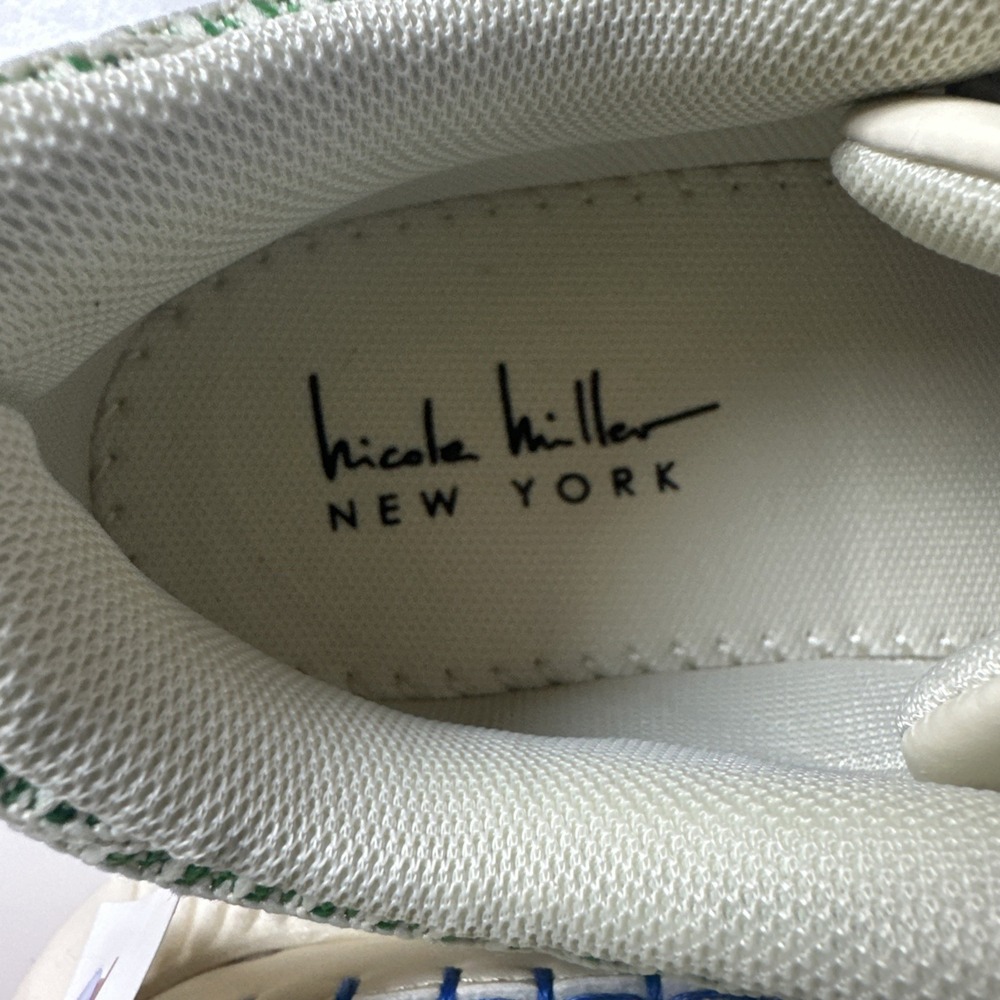 Nicole Miller New York Mixed Media Brita Platform Patch Sneaker Shoes NEW 7 - Picture 9 of 16